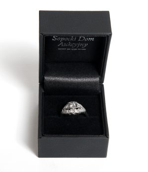 Pierścionek platynowy Art Deco, 1920-1930